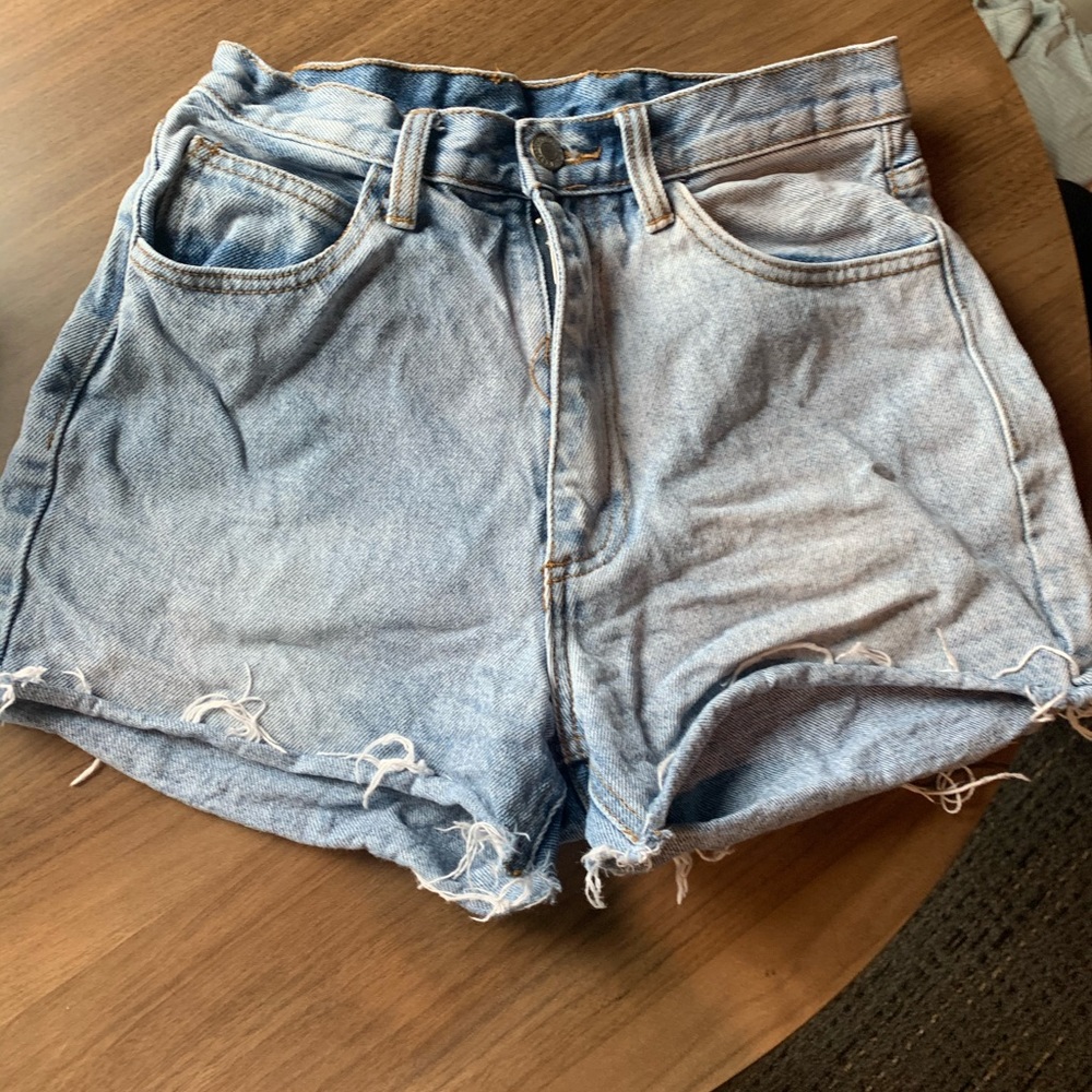High waist boyfriend shorts